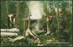 Smoking Moose Meat, Kipawa Lake. 